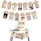 1st Birthday Baby Photo Banner for Newborn to 12 Months And Alphabet ONE Bunting, Alphabet ONE Cake Topper for Baby Show First Birthday Party Decoration